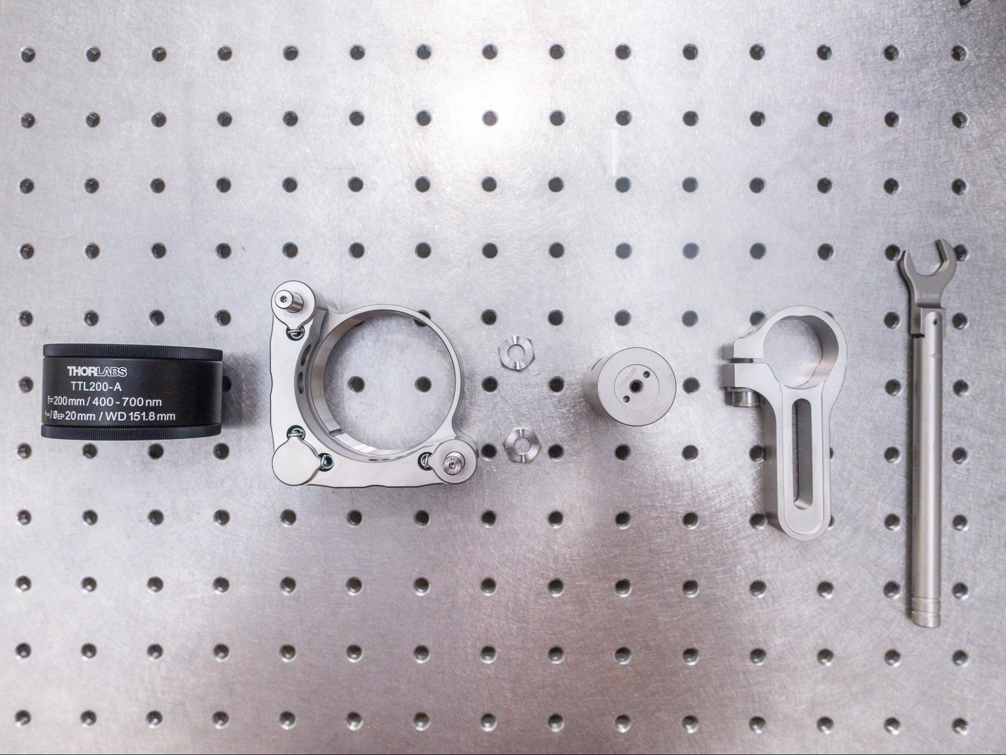 The parts for our optical mount