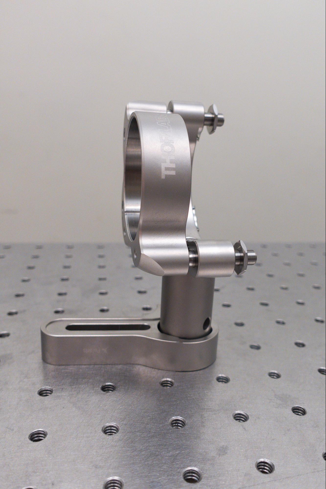Put the post in a clamping arm